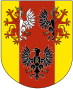 herb województwa łódzkiego - trzy orły na zółto czerwonym tle